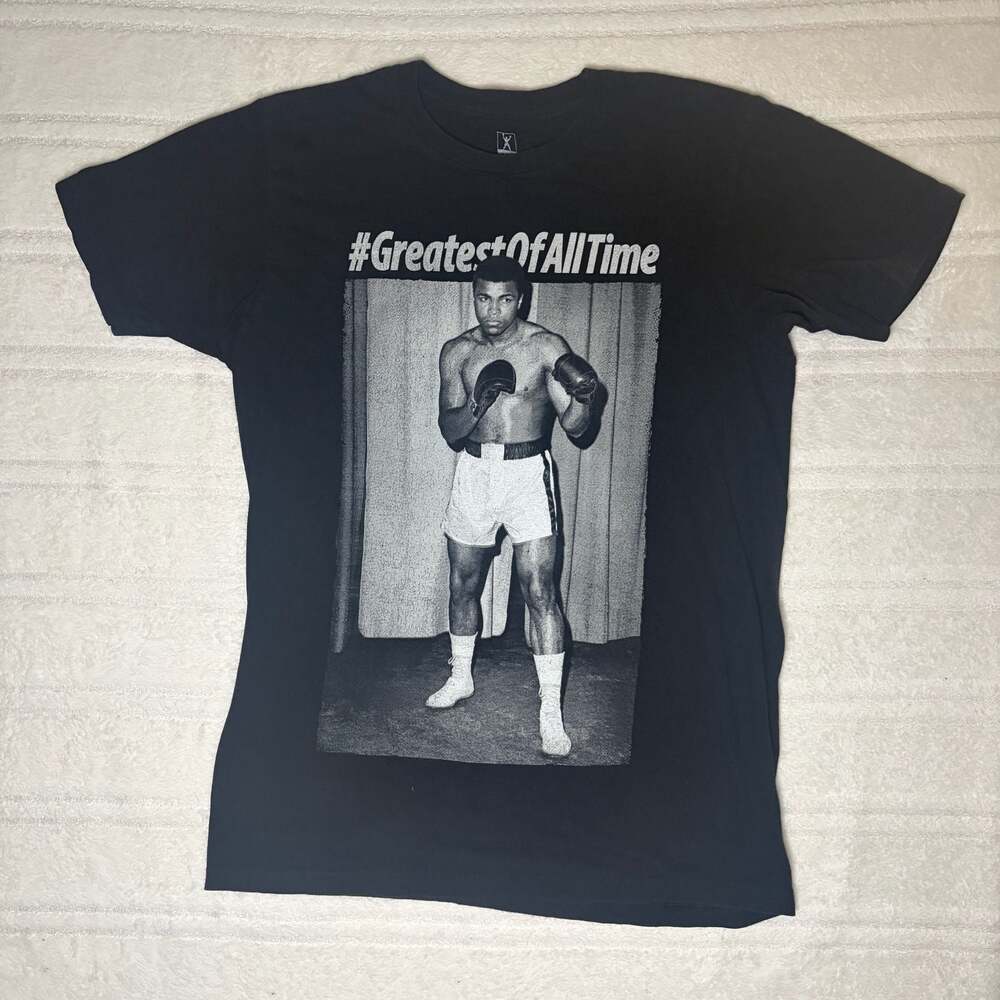 Muhammad Ali #GreatestOfAllTime Black Graphic T-Shirt